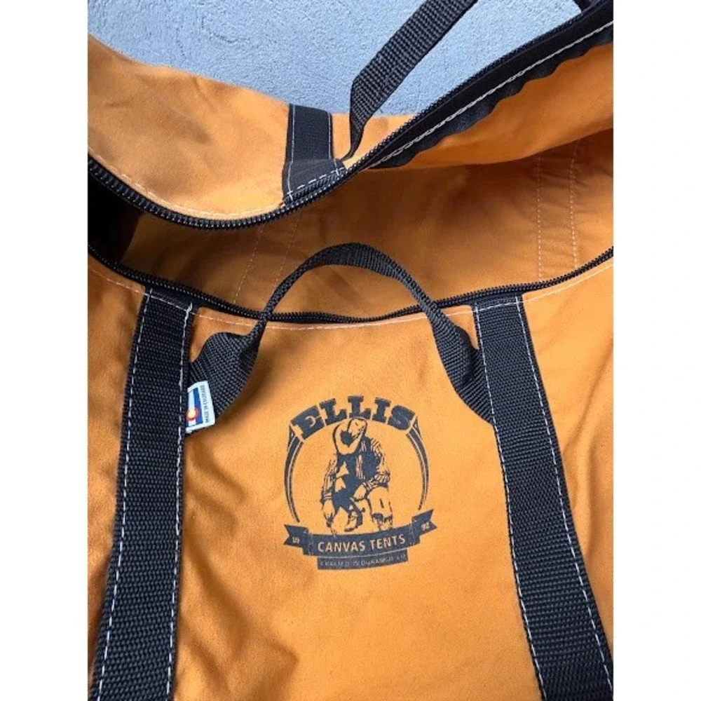 Ellis Canvas Tents 10 Gallon Orange Duffel Bag Durango Colorado Made in USA